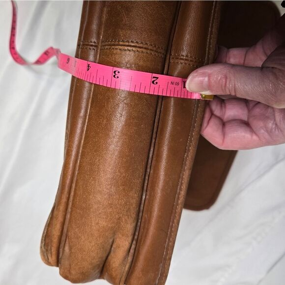 VINTAGE Coach brown leather laptop briefcase messenger bag H7S-0544 - Picture 13 of 15